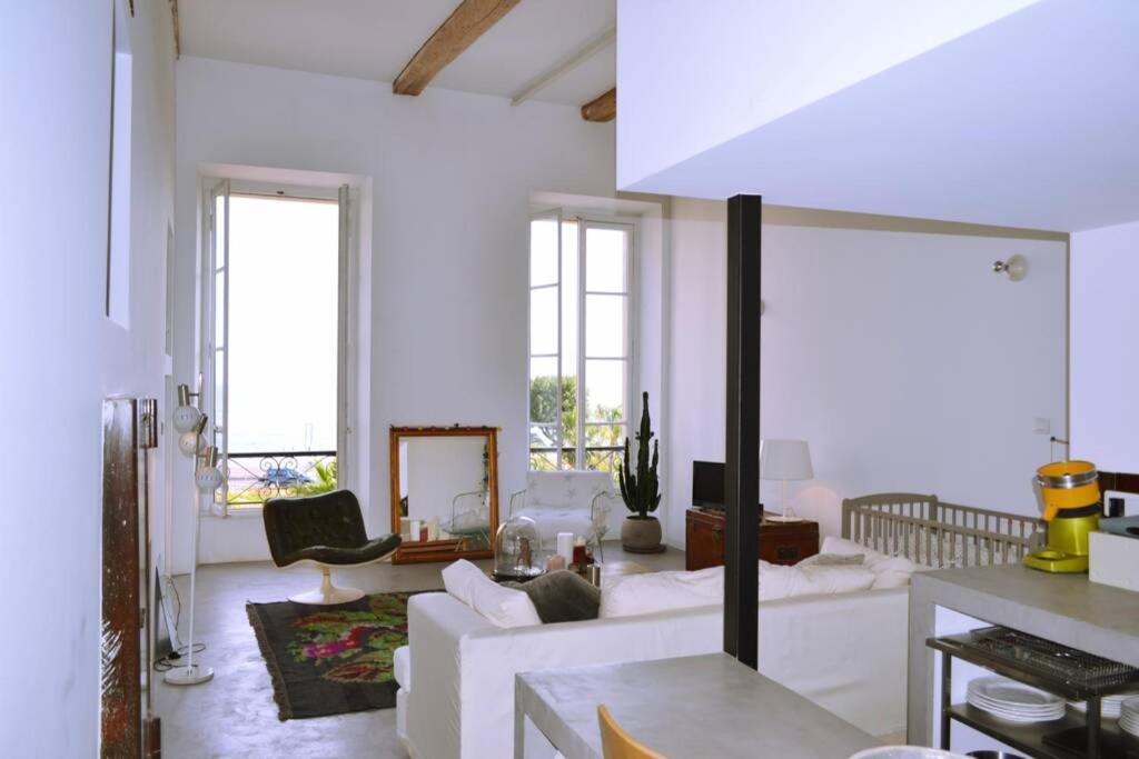 Апартаменты 06J - Superb Duplex Loft With Ac - Sea View Ницца Экстерьер фото