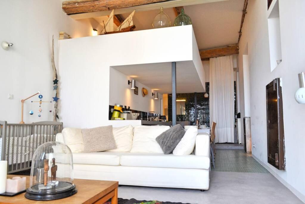 Апартаменты 06J - Superb Duplex Loft With Ac - Sea View Ницца Экстерьер фото